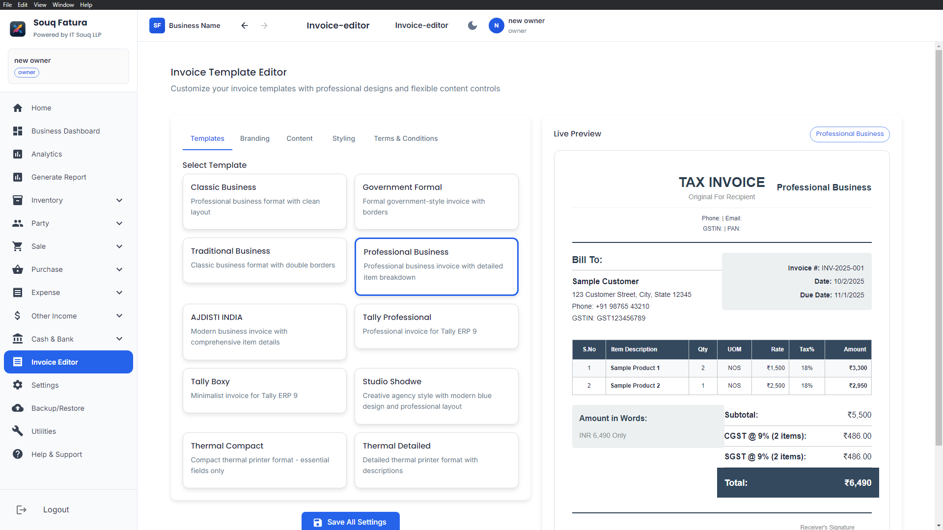 BillSouq Software Screenshot 2